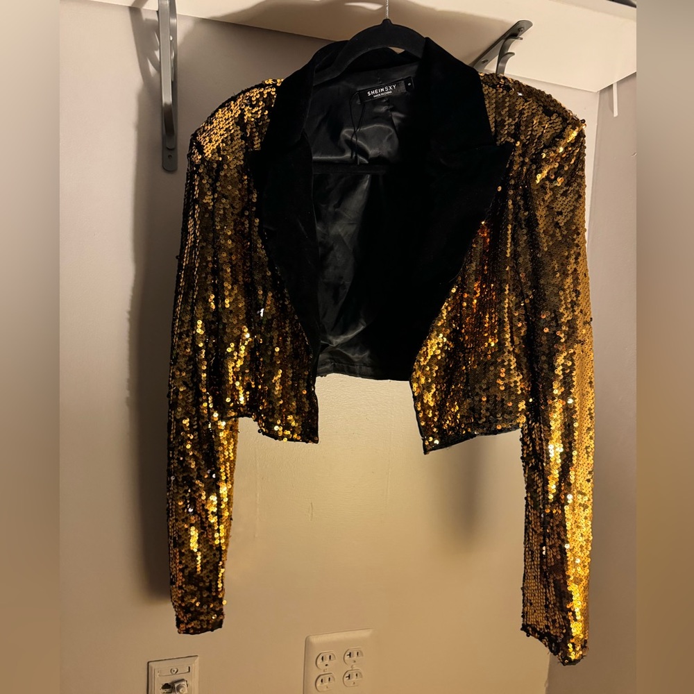Gold Sequen Shein Jacket